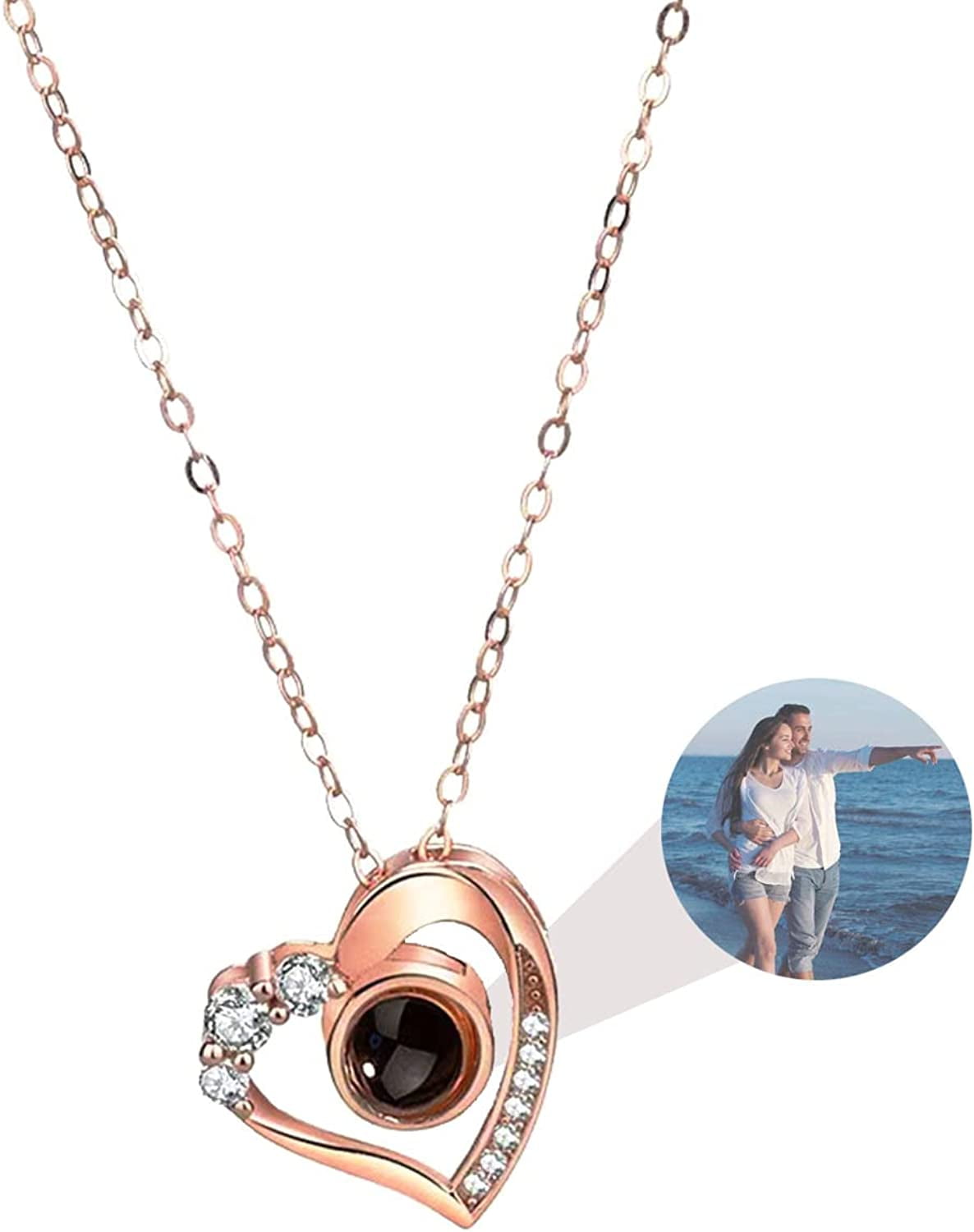 Buy Projection Necklace Photo , Necklace With Picture Inside, Locket  Necklace With Photo, Necklace With Picture in It, Mothers Day Gift Online  in India - Etsy