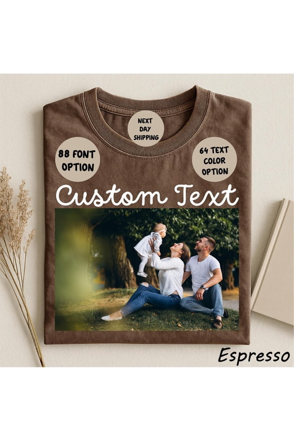 Custom Photo Shirt Personalized TShirt Custom Picture Tshirt Family Picture Tee Logo Image