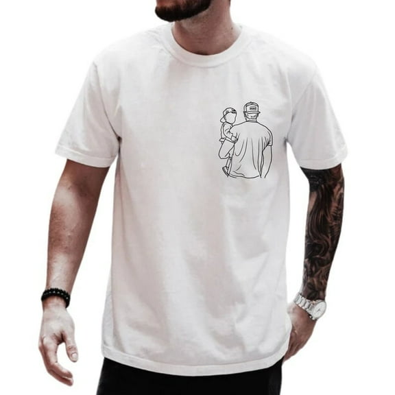 Custom Photo Shirt for Dad – Personalized Father’s Day Gift, Portrait T-Shirt for Husband or Birthday Gift for Dad