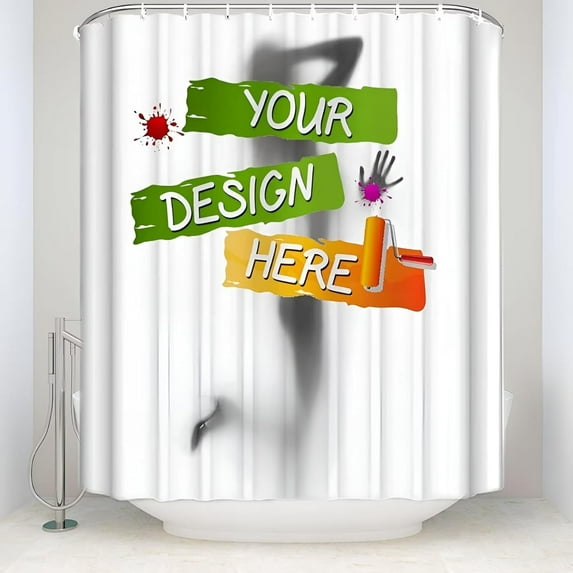 Custom Photo Shower Curtain, Various Sizes Custom Image Shower Curtains with Any Design/Logo/Text Personalized Curtain for Bathroom Decor Gifts