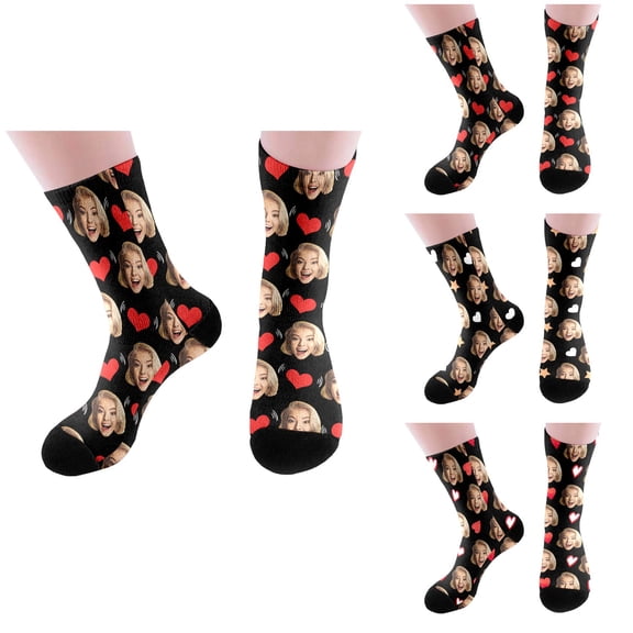 Custom Photo Socks with Your Picture – Funny Personalized Novelty Socks for Men, Women, Boyfriend or Husband – DIY Custom Print Gift