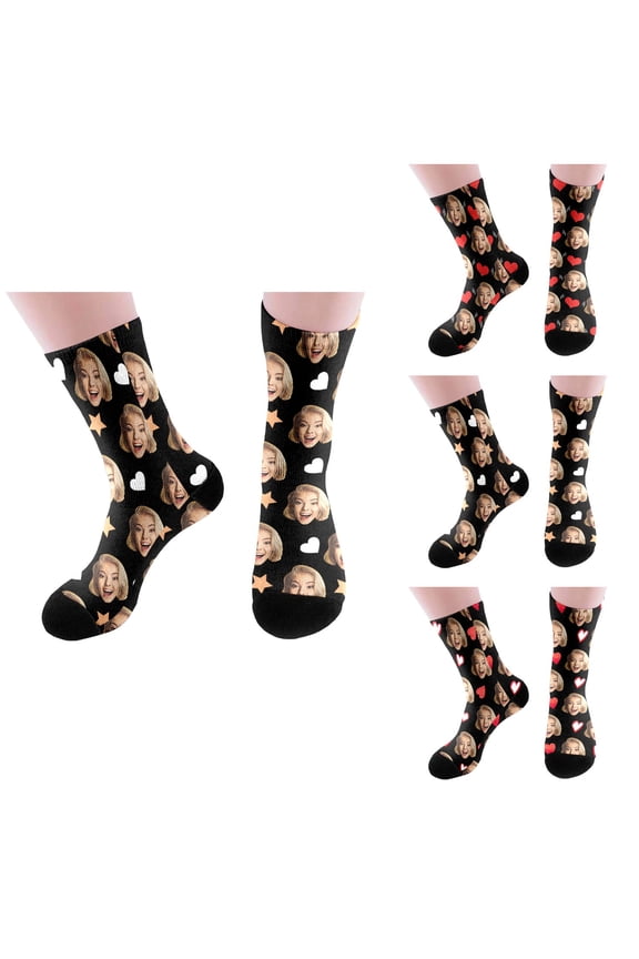Custom Photo Socks with Your Picture – Funny Personalized Novelty Socks for Men, Women, Boyfriend or Husband – DIY Custom Print Gift