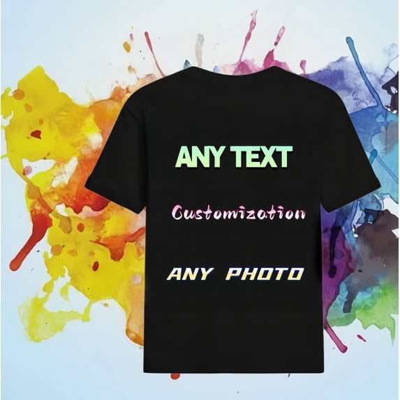 Custom Photo T-Shirt | Personalized Your Logo & Picture Tee Custom Dly