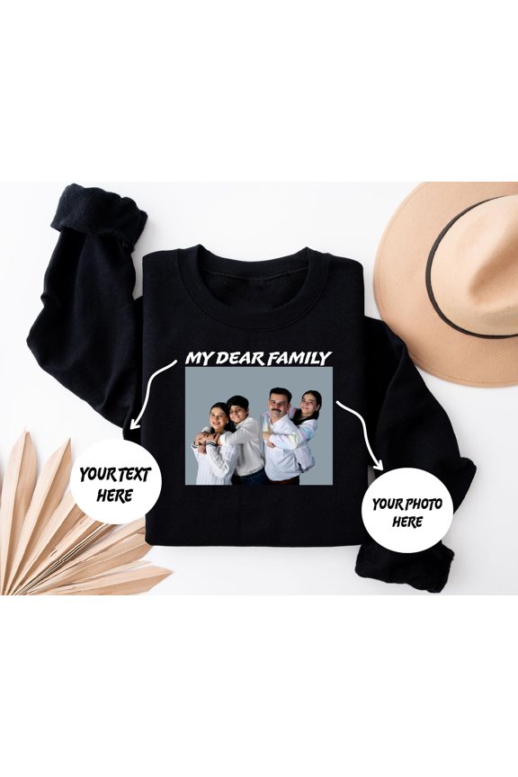 Custom Photo TShirt Personalized Text Tee Family Picture Shirt Upload Your Image Top Custo