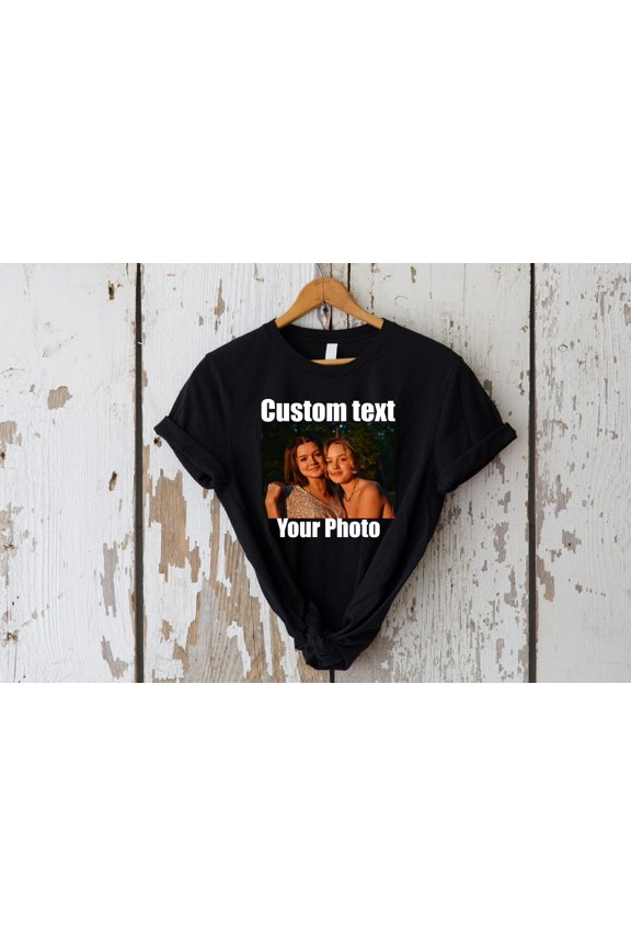 Custom Photo TShirt Personalized Text Tee Your Picture Shirt Upload Your Image Top Custom