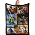 thumbnail image 1 of Custom Photo Throw Blanket Customized Pictures Blanket Personalized Soft Fleece Blanket for Family Wedding Birthday Christmas Valentines Day Gifts for Women Him Her, 1 of 6