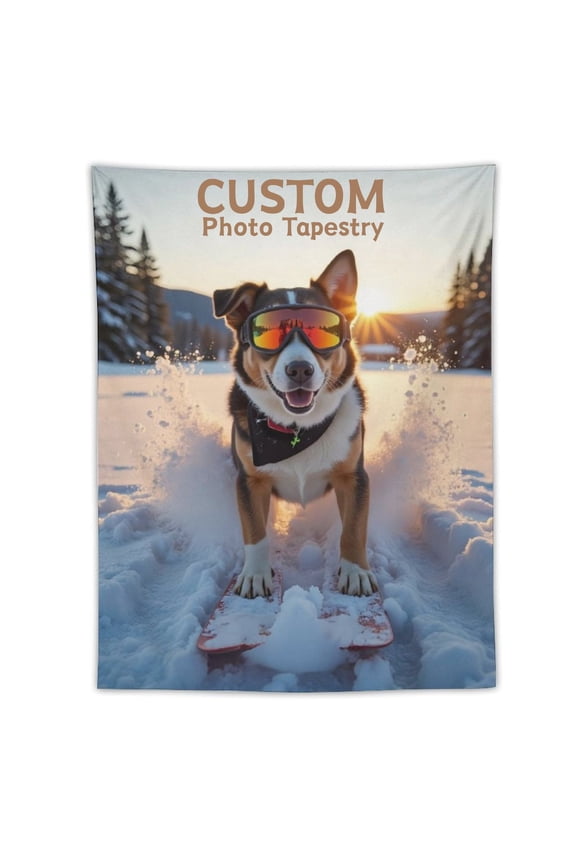 Custom Photo Wall Tapestry, Add Your Own Design, Personalized Blanket for Home Decor & Gifts, 4 Size