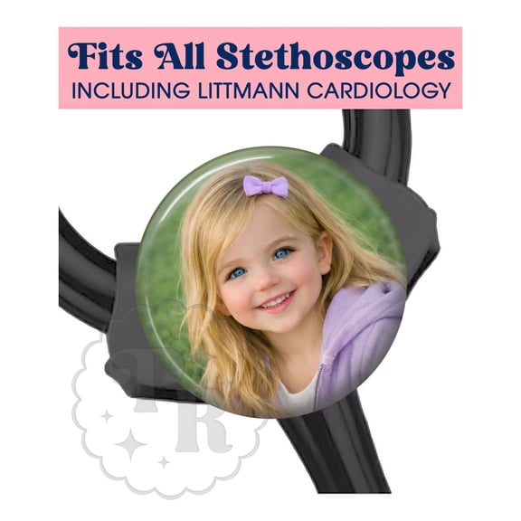 Custom Photo Yoke Style Stethoscope ID Tag - Fits All Stethoscopes At The Yoke - Personalized With Your Photo Stethoscope ID Tag