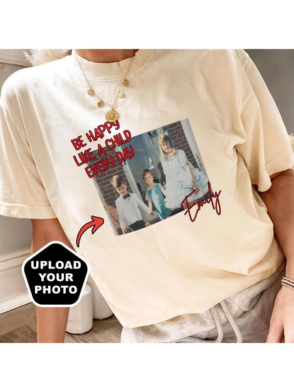 Custom Photo amp Name Shirt Personalized Quote Tee Gift for Her