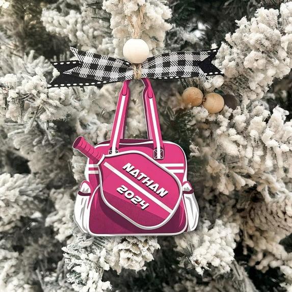 Custom Pickleball Ornament 2025 Pickleball Ornaments for Christmas Tree Pickle Ball Player Ornament Gift for Pickle Ball Player Paddleball Gifts Pickleball Christmas Tree Ornaments (PKB1) - 3176