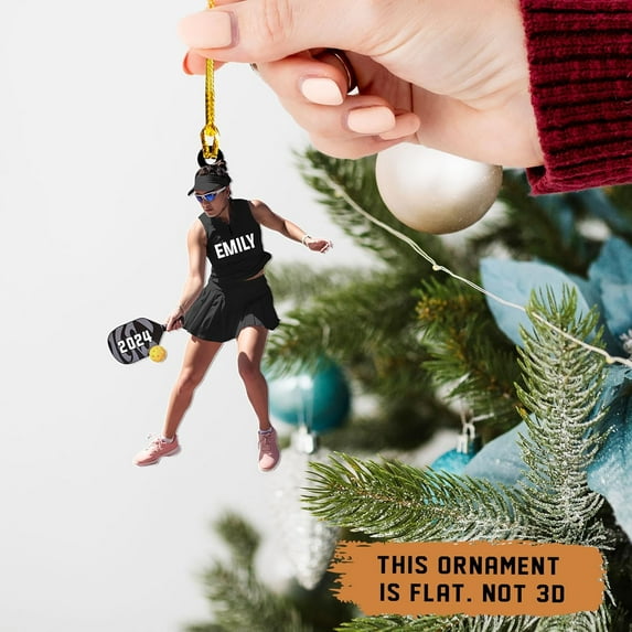 Custom Pickleball Ornament 2025 Pickleball Ornaments for Christmas Tree Pickle Ball Player Ornament Gift for Pickle Ball Player Paddleball Gifts Pickleball Christmas Tree Ornaments (PKB8) - 3177