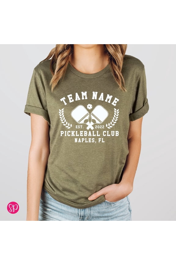 Custom Pickleball Team T-Shirt - Personalized Comfort Colors Matching Game Day Shirts