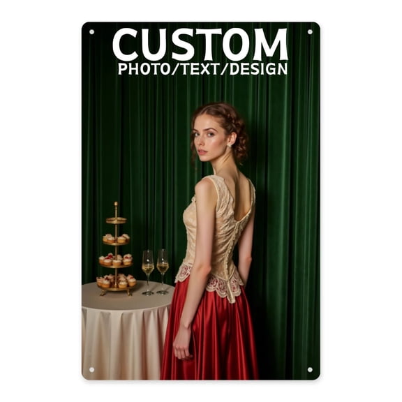 Custom Picture Metal Tin Sign, Add Your Photo & Design, Personalized Wall Art Painting Decor