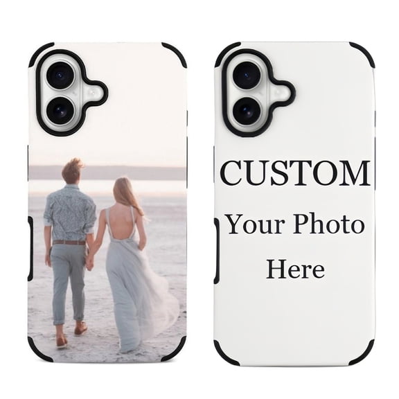 Custom Picture Phone Case for iPhone 16, Personalized Fiber Leather Phone Case - Wireless Charging Compatible, Perfect Gift for Christmas, Birthdays, and Holidays