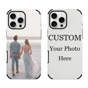 Custom Picture Phone Case for iPhone 16 Pro Max, Personalized Fiber Leather Phone Case - Wireless Charging Compatible, Perfect Gift for Christmas, Birthdays, and Holidays