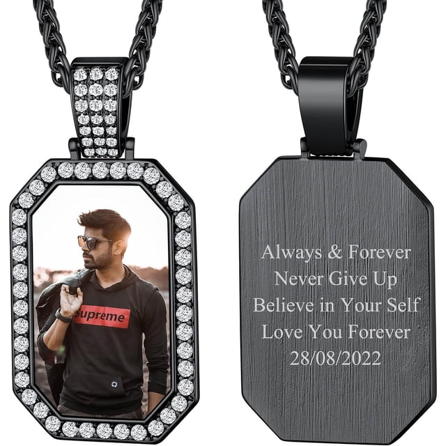 Custom Picture/Photo Necklace For Men Women Personalized Round/Heart