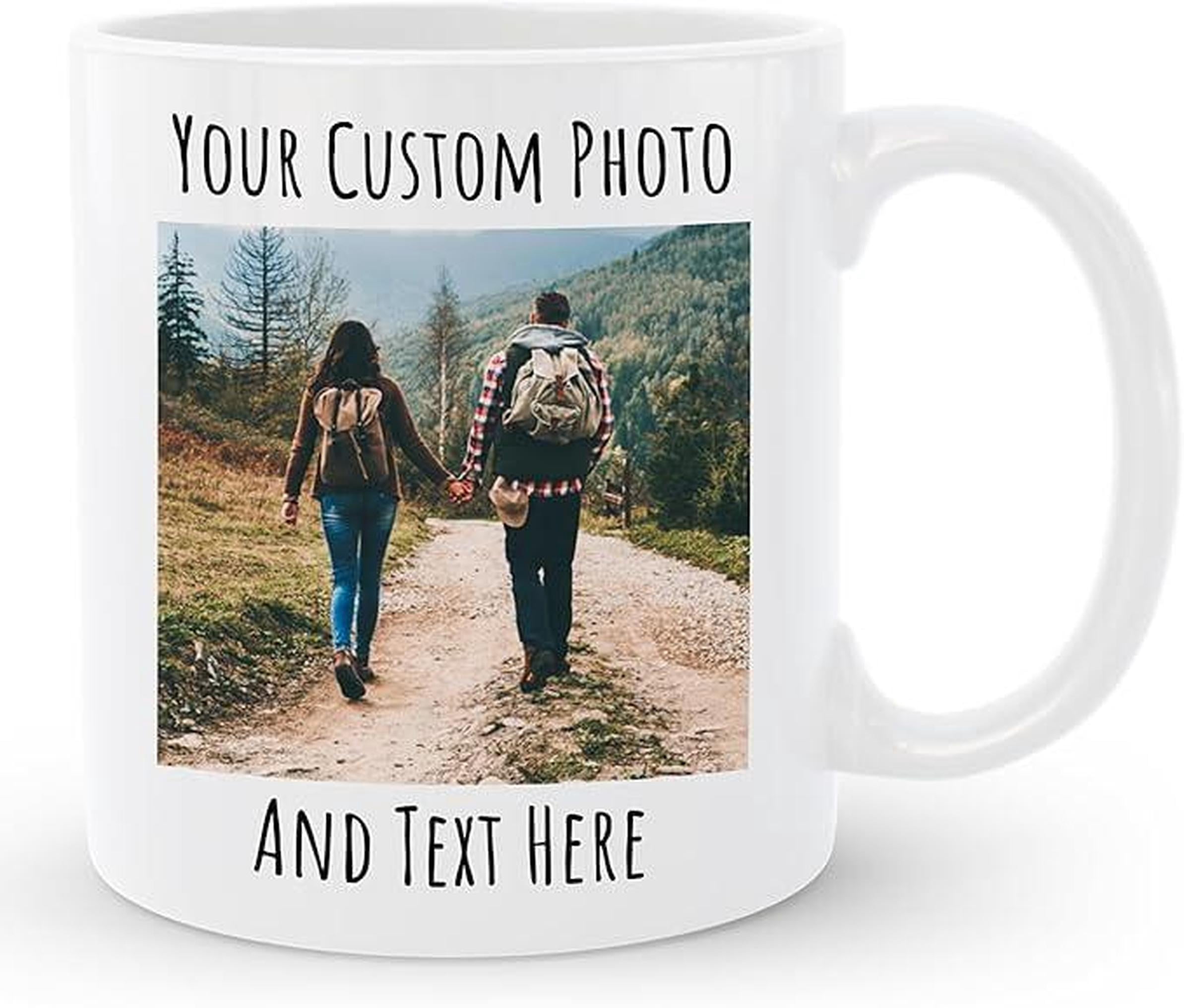 Custom Picture Text Or Logo Ceramic Mug, Customized Gift For Men & Women, Taza Personalizada With Photo And Words, Customizable 11 Oz Tea Cup, Bekilab Ceramic Coffee Mug, 11oz 15oz Gift