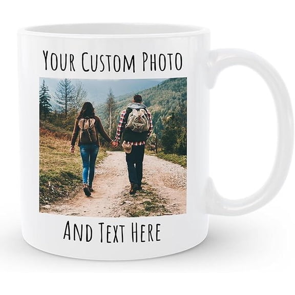 Custom Picture Text Or Logo Ceramic Mug, Customized Gift For Men & Women, Taza Personalizada With Photo And Words, Customizable 11 Oz Tea Cup, Bekilab Ceramic Coffee Mug, 11oz 15oz Gift