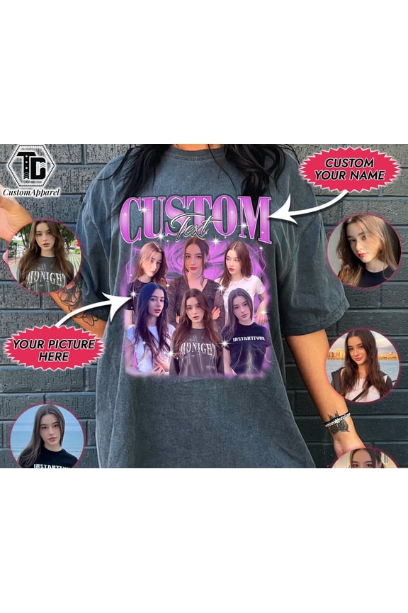 Custom Pictures TShirt Shirt With Girlfriend Face Custom Photo Shirts Custom Your Own Phot