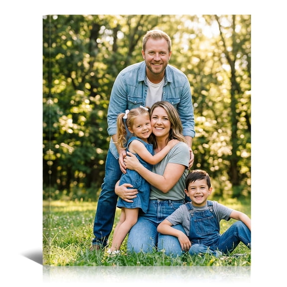 Custom Pictures on Canvas Prints with Your Photos, Personalized Wall Art Decor Gifts for Family Mom Dad Couples Baby Pets Home Office, 8x10inch