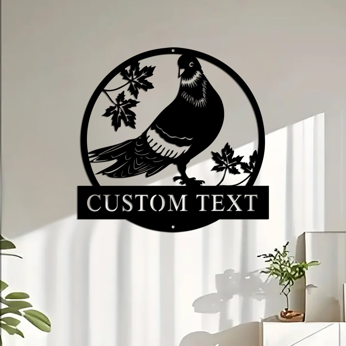 Custom Pigeon Metal Wall Sign-Personalized Pigeon Metal Art-Pigeon ...