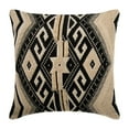 thumbnail image 1 of Custom Pillow Case, Black & Ivory 12"x12" (30x30 cm) Throw Pillow Covers, Cotton Abstract Embroidered Throw Pillows For Couch, Moroccan Pattern Contemporray Style - Moroccan Lounge, 1 of 5