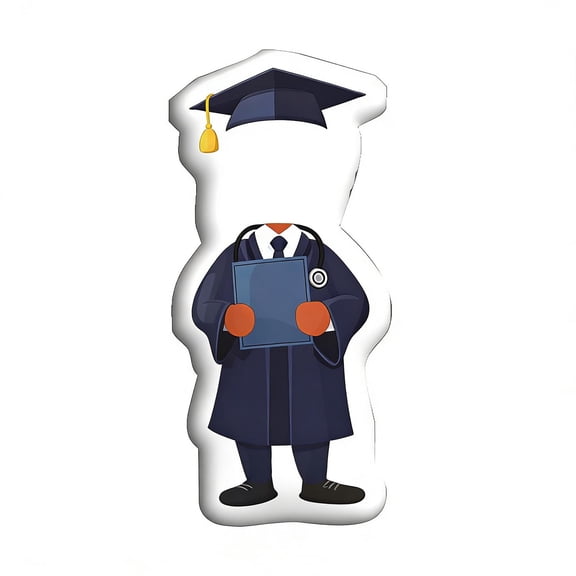 Custom Pillow - Personalized Face Pillow With Photo Fanny Graduate Pillow Plush Doll 2026 Graduation Gifts For Masters Degree, College, High School, Phd Grad Gift For Nurse Law School