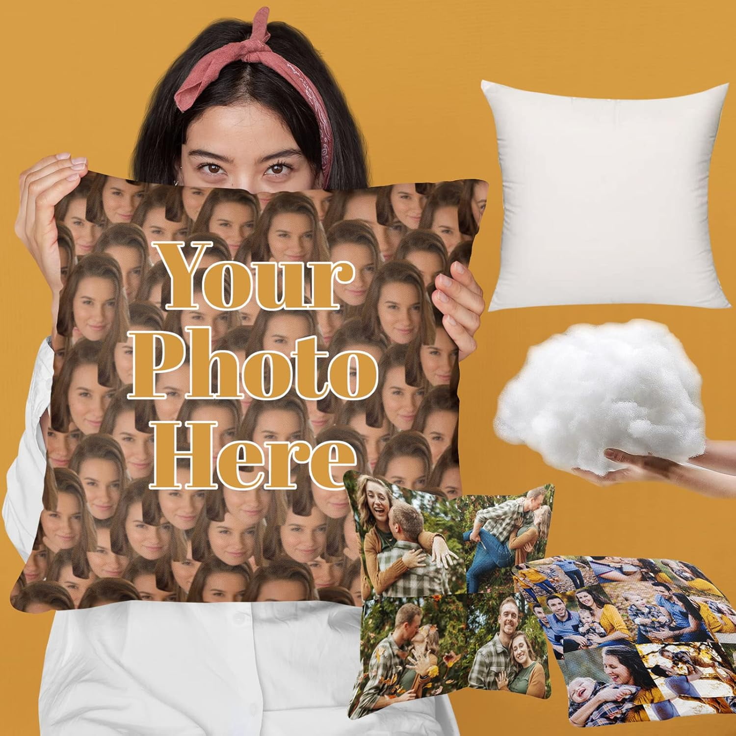 Custom Pillow Personalized Pillow with Insert Two-Sides Printed