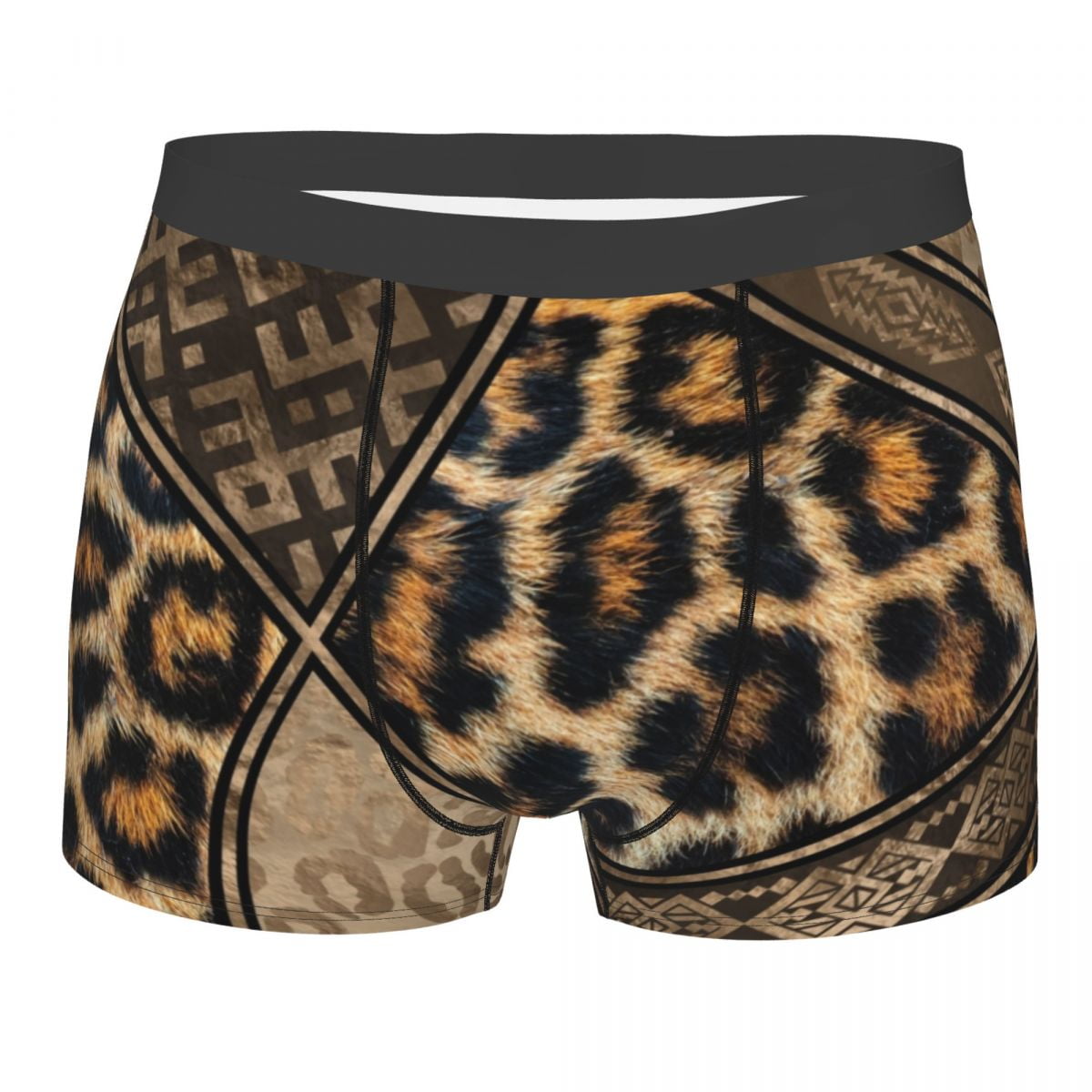 Custom Pink Leopard Boxer Shorts For Men 3D Printed Male Animal Print ...