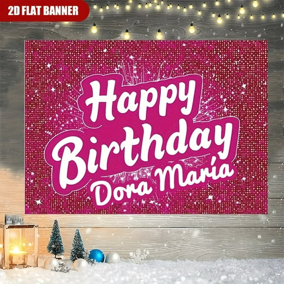 Custom Pink Party Decorations Banner Pink Sign Backdrop Photo Booth Props Background Party Favors