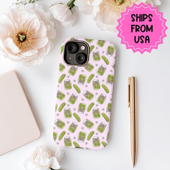 Custom Pink Pickle Case for iPhone Samsung Funny Food