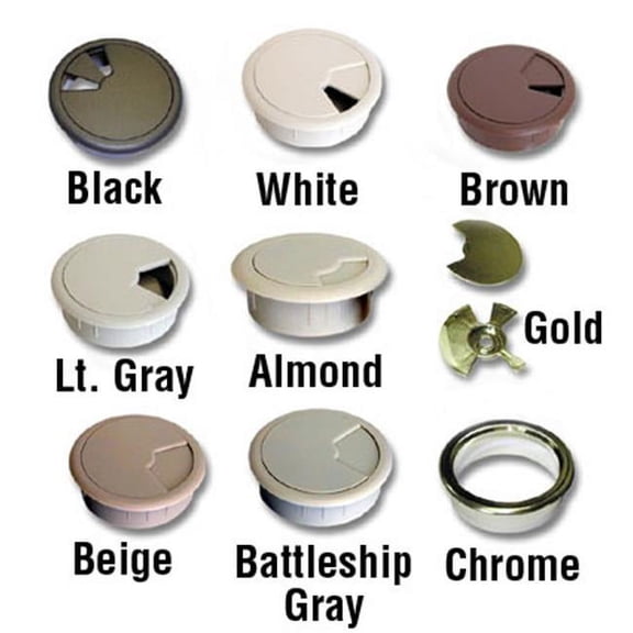 Custom Plastics CPF 2801 Cable Grommet, White - 3.12 in.