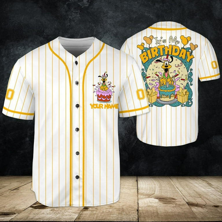 Custom Pluto Birthday Baseball Jersey, Disney Trip 2025 Shirt