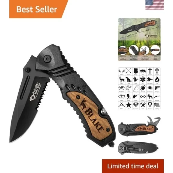 Custom Pocket Knife - Laser Engraved Pocket Knife Gift for Men, Custom Knife ...