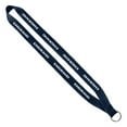 thumbnail image 1 of Custom Polyester Lanyard with Sewn Silver Metal Split-Ring, Set of 100, Personalized Bulk Pack - Durable & Stylish Neck Strap for ID Badges, Keys, Events, Conferences, and Offices - 3/4" - Navy, 1 of 1