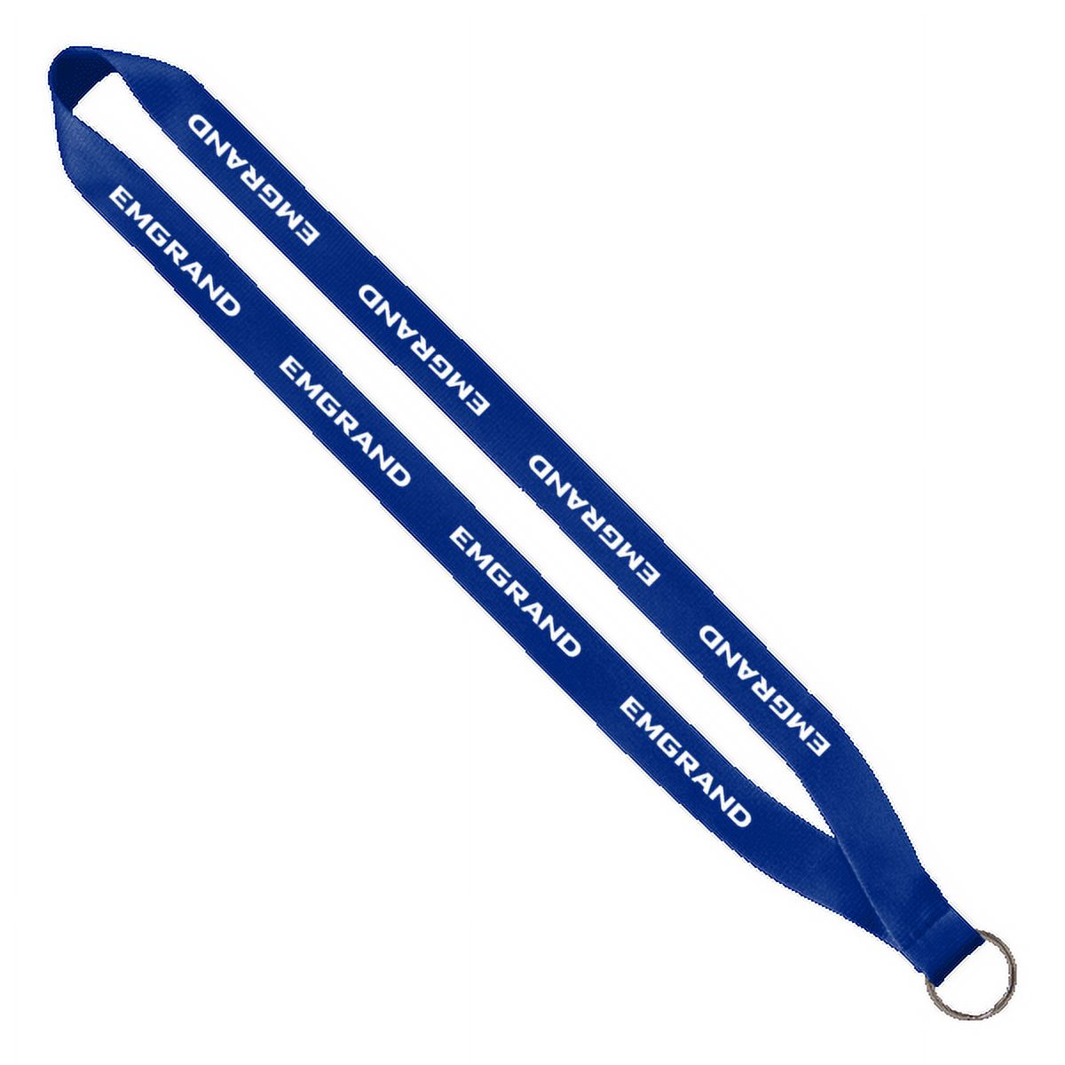 Custom Polyester Lanyard with Sewn Silver Metal Split-Ring, Set of 250, Personalized Bulk Pack - Durable & Stylish Neck Strap for ID Badges, Keys, Events, Conferences, and Offices - 3/4" - Royal Blue