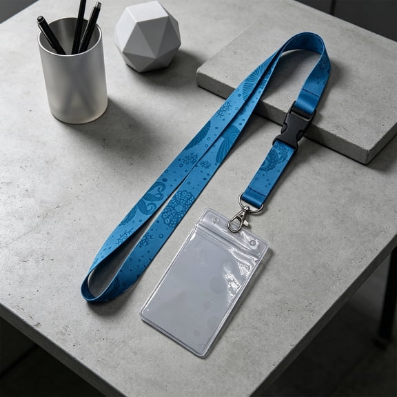 Custom Polyester Lanyard for ID Cards With Printing, Durable Woven Strap