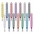 thumbnail image 1 of Custom Polyester Office Neck Adjustable Lanyard with Metal Crimp & Split-Ring Attachment, Set of 100, Personalized Bulk Pack, Professional Strap ID Badges, Keys, and Access Cards - ½” - Navy, 1 of 1