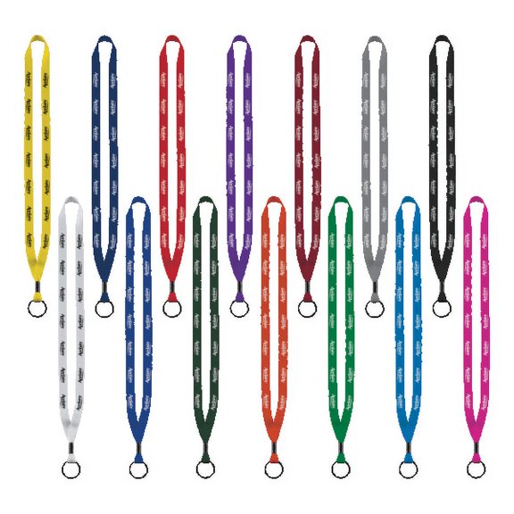Custom Polyester Office Neck Adjustable Lanyard with Metal Crimp & Split-Ring Attachment, Set of 100, Personalized Bulk Pack, Professional Strap ID Badges, Keys, and Access Cards - ½” - Grass Green