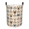 thumbnail image 1 of Custom Pop Art Style French Bulldog Faces Laundry Hamper Large Clothes Storage Basket Frenchies Dog Pet Gift Toy Bin Organizer, 1 of 6