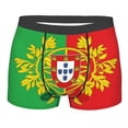 thumbnail image 1 of Custom Portugal Map Flag Underwear Men Stretch Boxer Briefs Shorts Panties Soft Underpants For Male, 1 of 4