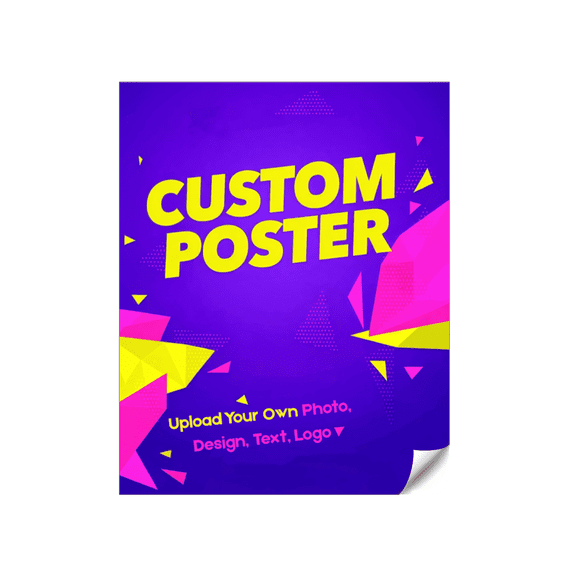 Custom Poster 18x24 Inch, Upload Your Own Photo or Design, Personalized Photo Paper Print with Laminated Surface, No Adhesive Backing