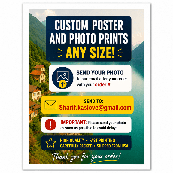 Custom Poster Printing - High-Quality Personalized Wall Art | Premium Paper | Fast Shipping 18*24 inch 1 pcs