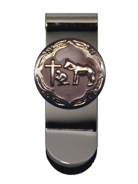 Custom Praying Cowboy Church Money Clip
