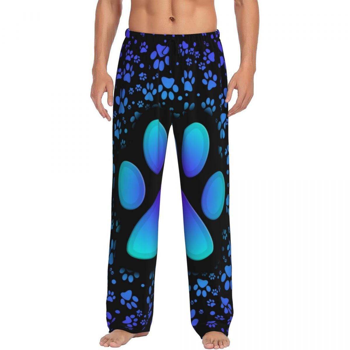 Animal Heart Foot Print Pants Pajama Dog And Owner Matching Outfits