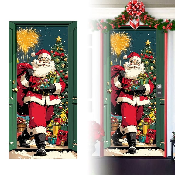 Custom Printed Door Curtains Fabric Hanging Tapestry for Home and Room Divider Privacy Screen Decorative Doorway Covering for Festive Seasons