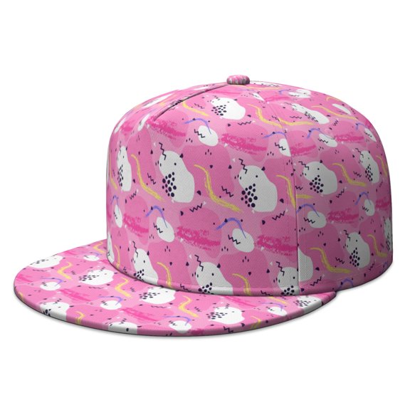 Custom Printed Flat Baseball Cap – Adjustable Snapback Hat with Flat Bill, Breathable and Durable, Personalized Design for Sports, Travel & Daily Wear