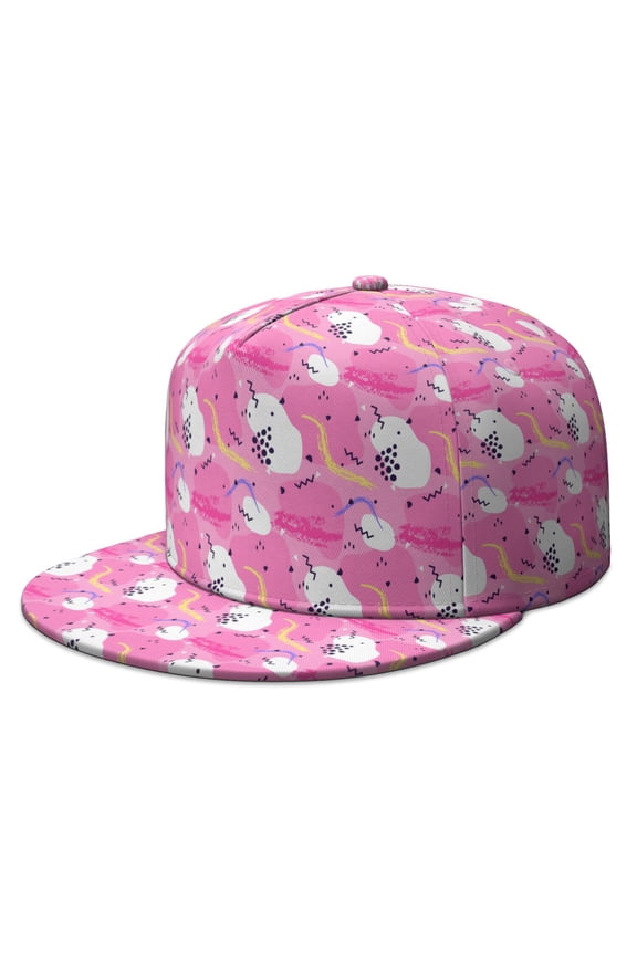 Custom Printed Flat Baseball Cap – Adjustable Snapback Hat with Flat Bill, Breathable and Durable, Personalized Design for Sports, Travel & Daily Wear