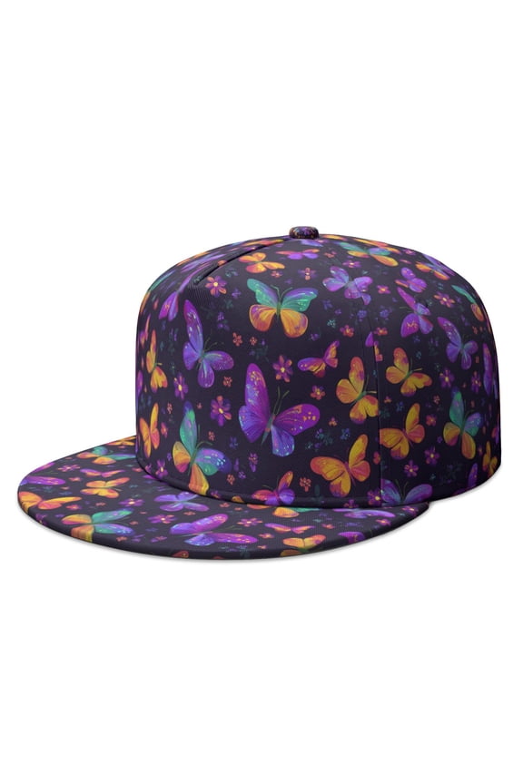 Custom Printed Flat Baseball Cap – Adjustable Snapback Hat with Flat Bill, Breathable and Durable, Personalized Design for Sports, Travel & Daily Wear