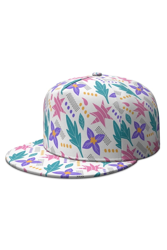 Custom Printed Flat Baseball Cap – Adjustable Snapback Hat with Flat Bill, Breathable and Durable, Personalized Design for Sports, Travel & Daily Wear